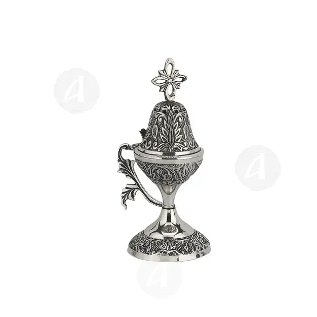 Οικιακό Θυμιατό Επινικελωμένο (8640n) - Εκκλησιαστικά Σκεύη  στο Athonian.gr
