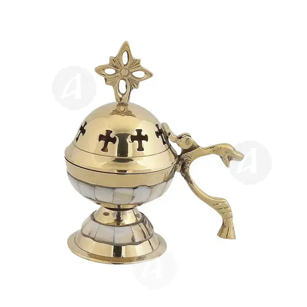 Home Thurible Bronze with Mother of Pearl (9320MOP) - Ecclesiastical Utensils στο Athonian.gr