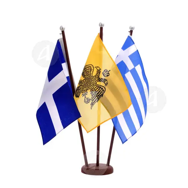 Ξύλινος Ιστός και Σημαία Γραφείου - Εργόχειρα στο Athonian.gr