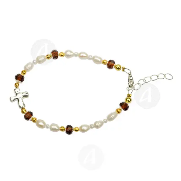 Bracelet with Clasp and Semi-Precious Stones (WBRO) - Jewelry στο Athonian.gr