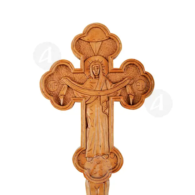 Wood Carved Blessing Cross (BLE-1707) - Handiwork στο Athonian.gr