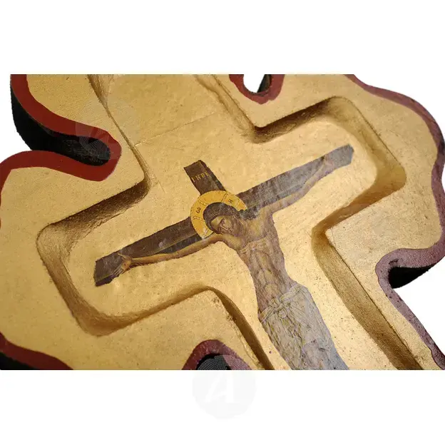 Wooden Wall Cross with the Crucifix (A.1712) - Handiwork στο Athonian.gr Wooden Wall Cross with the Crucifix (A.1712) - Handiwork στο Athonian.gr