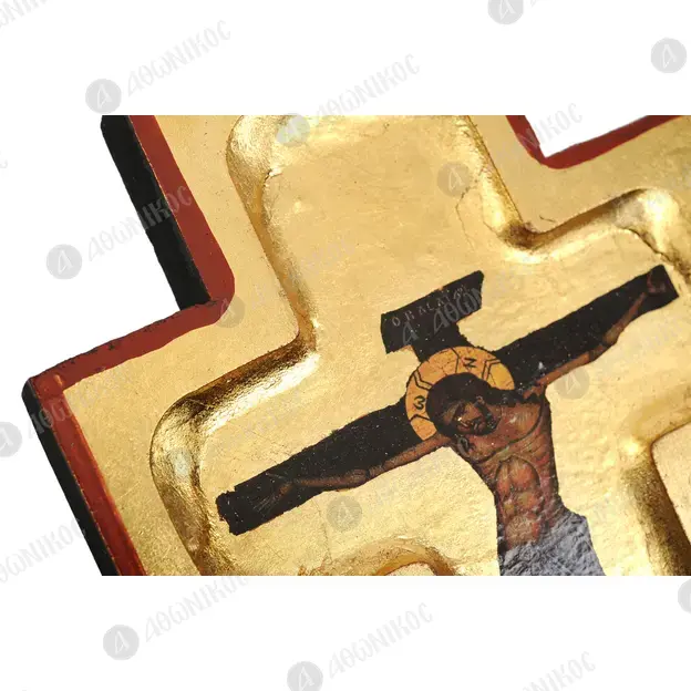 Wooden Wall Cross with the Crucifix (S.1712) - Monastic Handiwork στο Athonian.gr