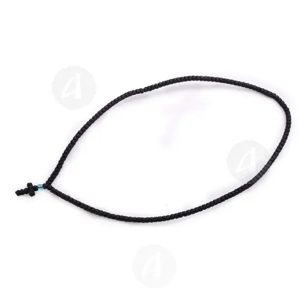Waxed Prayer Rope 150 Knots (WAX-BLA-150) - Prayer ropes στο Athonian.gr