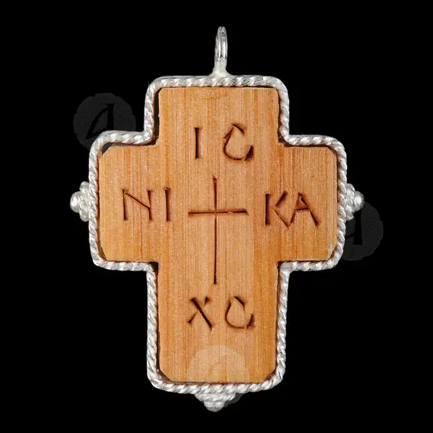 Ξύλινος Σταυρός Λαιμού ΙC XC NIKA (PAP-UK.5) - Εργόχειρα στο Athonian.gr