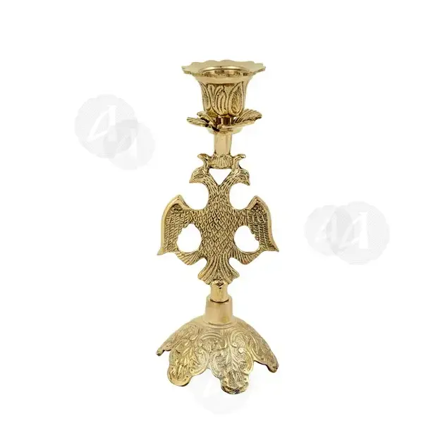 Church Candlestick Holy Altar Bronze (722b) - Ecclesiastical Utensils στο Athonian.gr