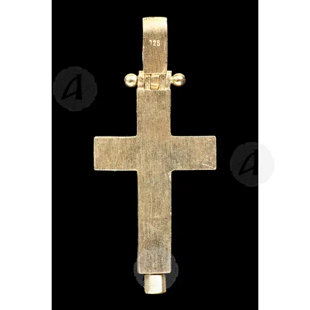 Silver Reliquary Cross Necklace 925° (1B) - Jewelry στο Athonian.gr