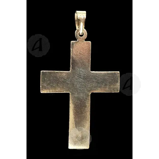 Silver Cross Necklace with Crucified Jesus Christ (59B) - Jewelry στο Athonian.gr