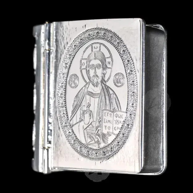 Silver Reliquary Jesus Christ Blessing (ICXR) - Ecclesiastical Utensils στο Athonian.gr