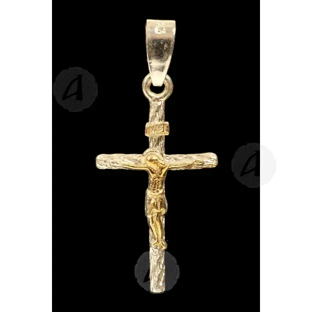 Silver Cross Necklace with Crucified Jesus Christ (38B) - Jewelry στο Athonian.gr