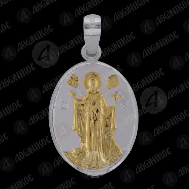 Silver Oval Pendant Virgin Mary Athonitissa (F16B) - Jewelry στο Athonian.gr