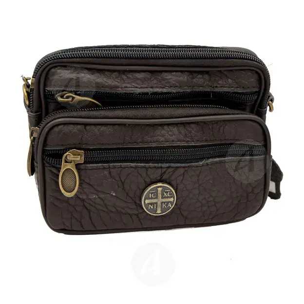 Mount Athos Leather Bag (8913-02) - Handiwork στο Athonian.gr
