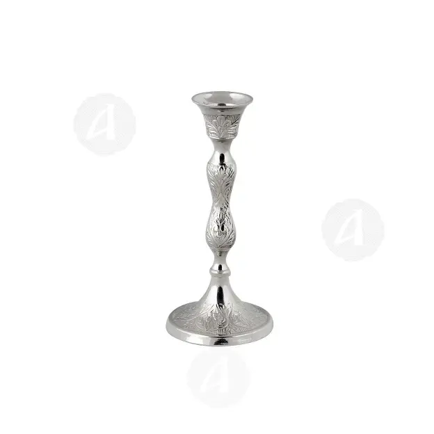 Church Candlestick Nickel Plated (82N) - Ecclesiastical Utensils στο Athonian.gr