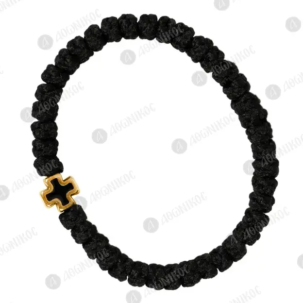 40άρι Κομποσχοίνι με Μεταλλικό Σταυρό (40100MA) - Κομποσκοίνια στο Athonian.gr