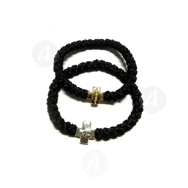 Black Prayer Rope 33 Knots with Cross (33003MA) - Prayer ropes στο Athonian.gr