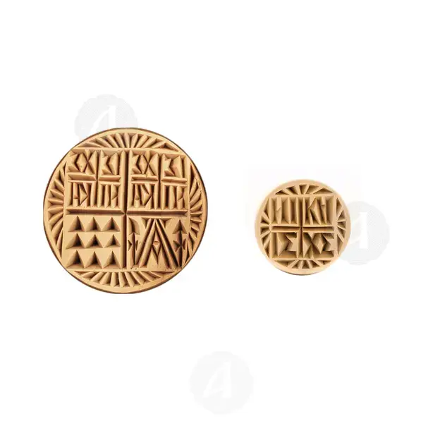 Collection of Two Handmade Seals for Holy Bread Prosphora - Handiwork στο Athonian.gr