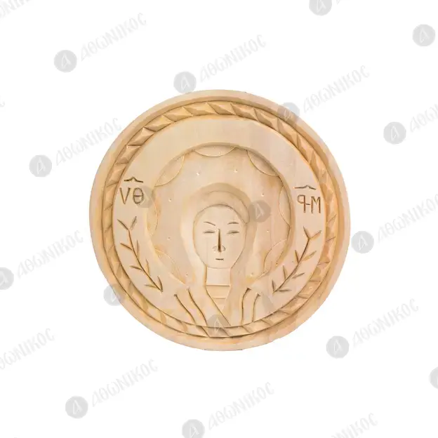 Handmade Holy Bread Stamp Prosphora 16cm Virgin Mary - Monastic Handiwork στο Athonian.gr