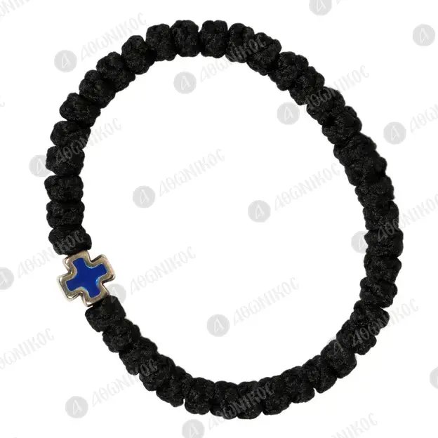 40άρι Κομποσχοίνι με Μεταλλικό Σταυρό (40100MA) - Κομποσκοίνια στο Athonian.gr