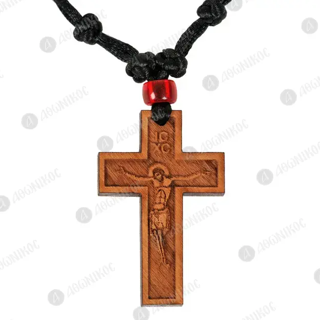 Prayer Rope with 50 Thin Knots & Wooden Cross (5020MA) - Prayer Ropes στο Athonian.gr