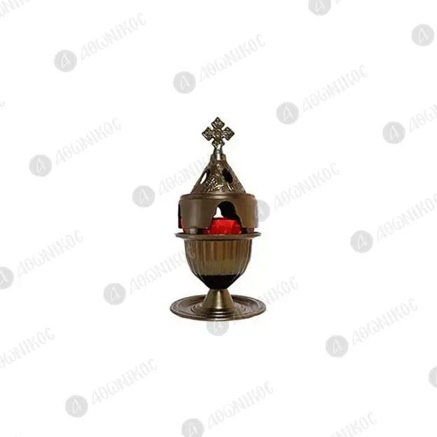 Home Table Metal Vigil Lamp "Cross" 0202 - Ecclesiastical Utensils στο Athonian.gr