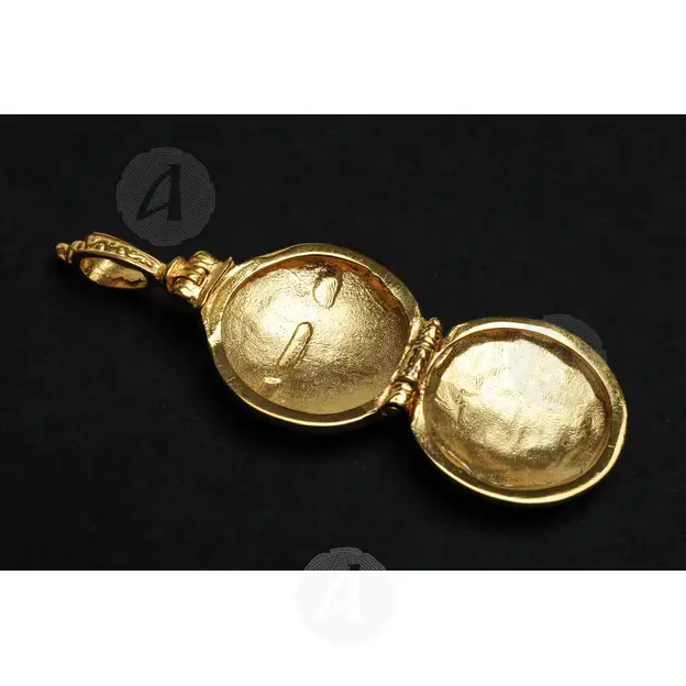 Gold Plated Round Pendant Virgin Mary 153 - Jewelry στο Athonian.gr