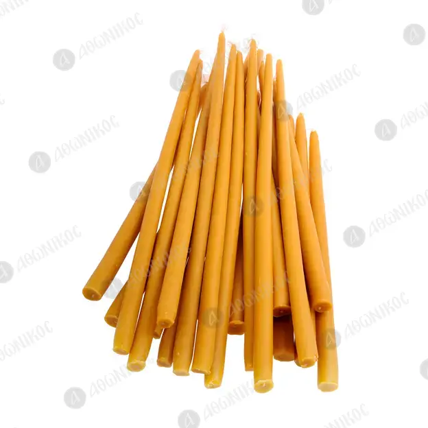 Beeswax Candle for Chandelier (15) - Monastic Handiwork στο Athonian.gr