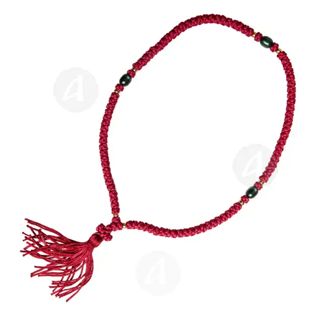 Red Silk Prayer Rope with 100 Knots (100MA-RED) - Prayer ropes στο Athonian.gr