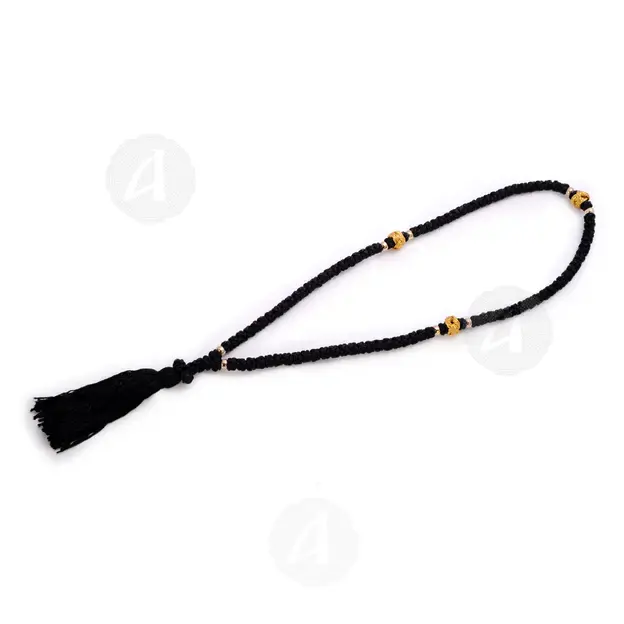 100 Knots Black Silk Prayer Rope Karidokompos (100K-BLA) - Prayer ropes στο Athonian.gr