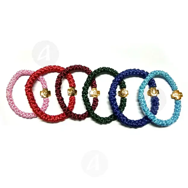 Coloured Prayer Ropes 33 Knots with Gold Cross (33000MA) - Prayer ropes στο Athonian.gr