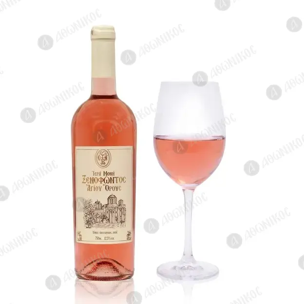 Ροζέ Ημίγλυκος Οίνος Ι. Μ. Ξενοφώντος 750ml - Ροζέ στο Athonian.gr