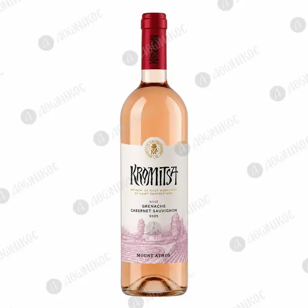 Ροζέ Ξηρός Οίνος 750ml - Ι. Μ. Αγίου Παντελεήμονος (KROMITSA) Grenache Cabernet Sauvignon - Ροζέ στο Athonian.gr