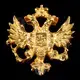 Gold Plated Lapel Pin Double-headed Eagle (DH03G) - Jewelry στο Athonian.gr