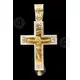 Silver Screwed Cross Necklace 925° with Jesus Christ (10B) - Jewelry στο Athonian.gr