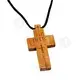Wood Carved Neck Cross Crucified (HAN-02) - Handiwork στο Athonian.gr