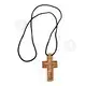 Wood Carved Neck Cross Crucified (HAN-02) - Handiwork στο Athonian.gr