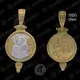 Gold Plated Round Pendant Virgin Mary Portaitissa (1G) - Jewelry στο Athonian.gr