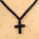 100 Knots Black Silk Prayer Rope with Cross (100MA-1) - Prayer Ropes στο Athonian.gr